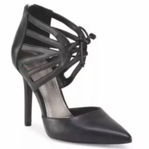 BCBGeneration Delphina Heels - Black Lace-Up Pointed Toe Pumps, Size 9